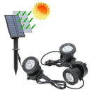 Solar Powered Super Bright 3 Submersible Lamps 18 Leds Projector Light Gard