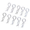 Metal Body Clip Cotter Pins R-Pin for   1/28 RC Car Models, Pack of 10