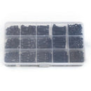 Black Carbon-Steel Cylinder Column Hex Hexagon Screw Set 500Pcs/Set M3/M4/M