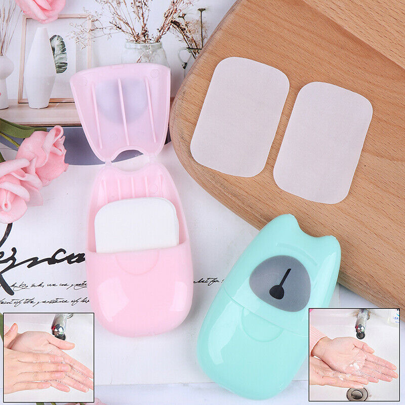 50pcs Portable Disposable Hand Soap Paper Travel Hand Washing Scented TraveY Ew