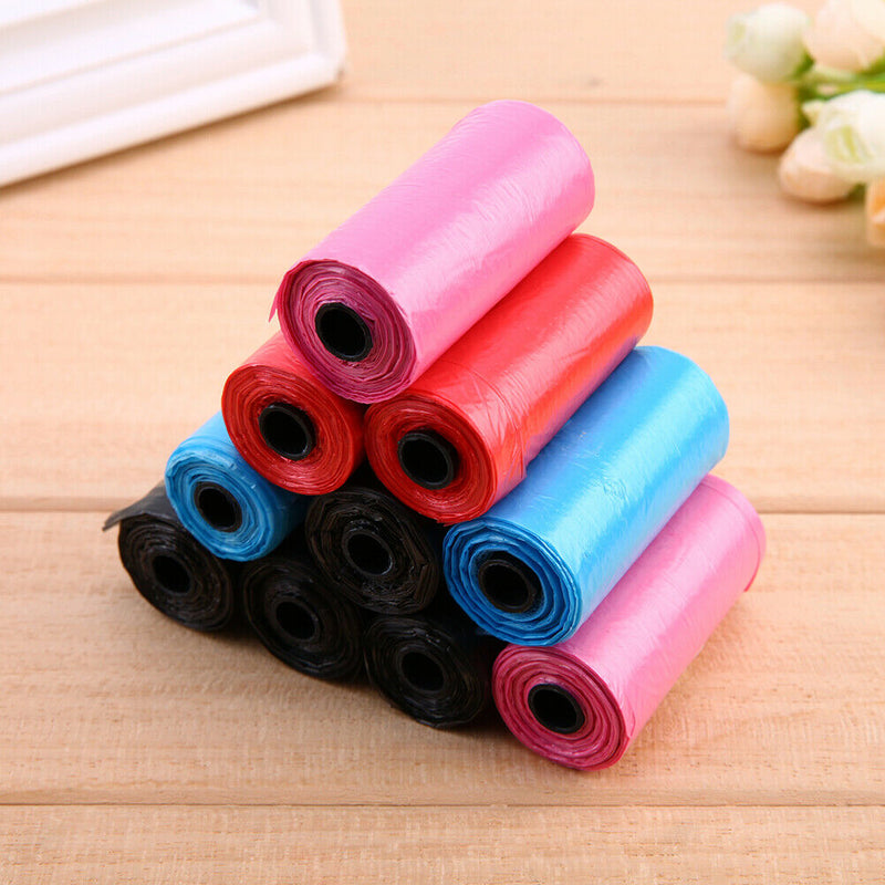 2 Roll Portable Pet Cat Poops Trash Bag Solid Waste Holder Eco-friendly Garbage