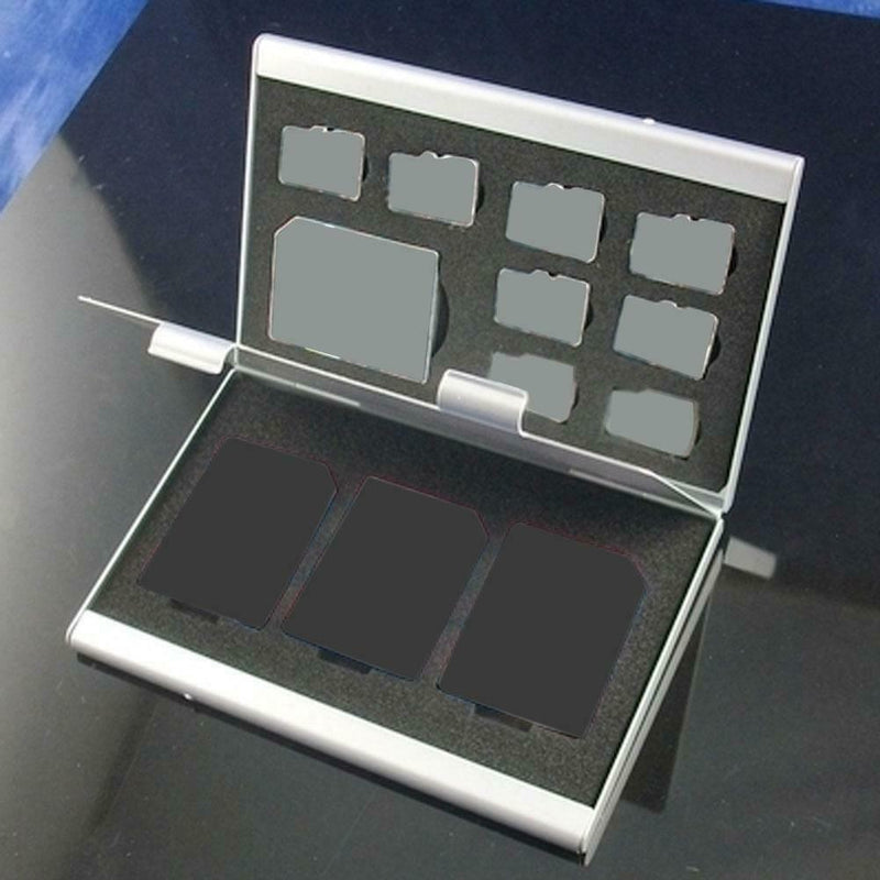 Metal Aluminum Micro SD TF MMC Memory Card StorageBox Protecter Case Holder