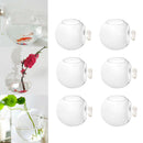 6x Creative Wall Hanging Planter Glass Flowerpot Ornament for Indoor Home Office