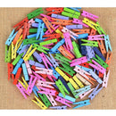 50Pcs Mini Color Wood Clip Photo Clip Clothespin Craft Decoration Clip