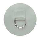 Quality 4"Stainless Steel Inflatable Boat Kayak Dinghy D-RING PVC Patch GRAY