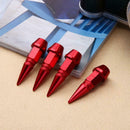 4pcs Aluminum Spike Shaped Car Bike Tyres Tire Valve Stem Dustproof Caps Cover