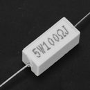 10x Wirewound Ceramic Cement Resistors 100 Ohm 5W Watt 5% P1O2