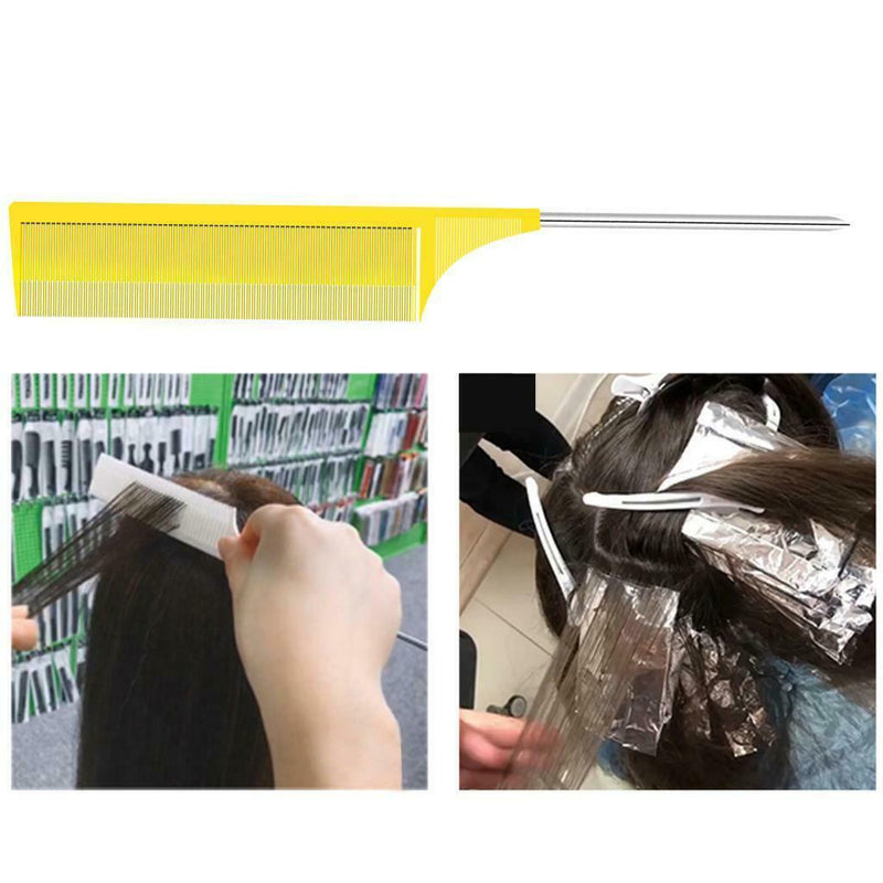Heat-resistant Fine Weave Highlighting Foiling Hair Comb Combs Tool Pin Tail