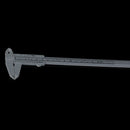 Gray 150mm Mini Plastic Sliding Vernier Caliper Gauge RAasure Tool Ruler  JR