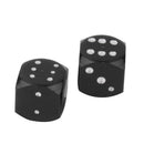 2x Black Dice Wheel Tyre Tire Valve Stems Air  Caps Car Truck Bike