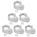 6pcs Stainless Steel Hook for Coat, Clothes ,Towel , Hat