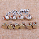 10pcs 3 Pin B500k 500K ohm Guitar Linear Taper Rotary Potentiometer w 15mm Shaft