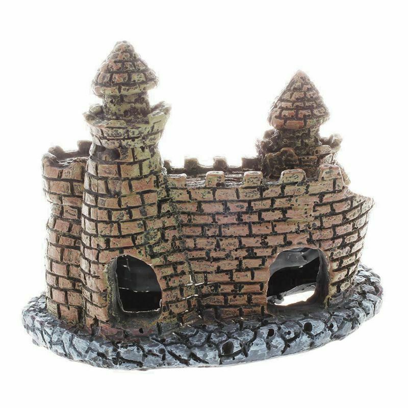 Artificial Aquarium Fish Tank Ornament Castle Tower House Cave Craft DIY De U3F1