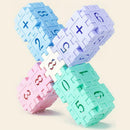 Plastic Geometric Building Blocks Retro Number Blocks Child Education Toys
