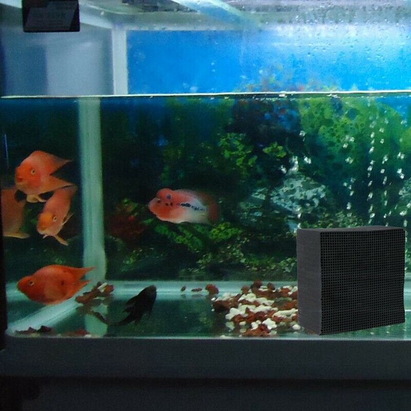 5X(Activated Carbon Water Filter Eco-Aquarium Water Purifier Cube Honeycom K3O5)