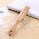 Wood Handle Hair Brush Hard Boar Bristle Hairdressing Beard Comb (Yellow)