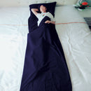 Lightweight Sleeping Bag Outdoor Hotel Travel Sleep Sack Pouch (Navy Blue) A