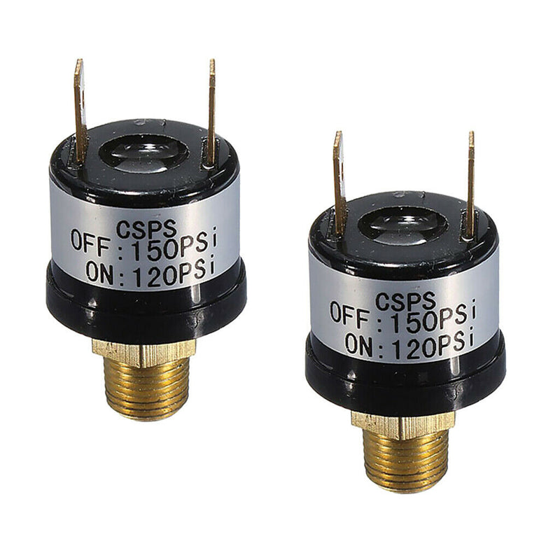 2Pcs 120-150PSI On/Off Pressure Switch for Onboard Air Systems and Train Horn