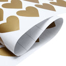 65pcs Removable Heart Wall Stickers Vinyl Stickers Home Decor (Golden)