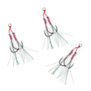 3Pcs Hi-carbon Assist Hooks Fishing Jig Hooks Live Baits Hooks Fishhooks 13#