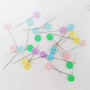 200 Pieces Flat Button Head Pins Boxed for Sewing DIY Projects (Assorted Co