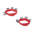 1 Pair Red Wrist/Ankle Bells Jingles Rhythm Instrument Toys for Baby Kids