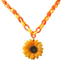 Sunflower Exaggerated Pendant Clavicle Chain Thick Necklace Women Jewelry