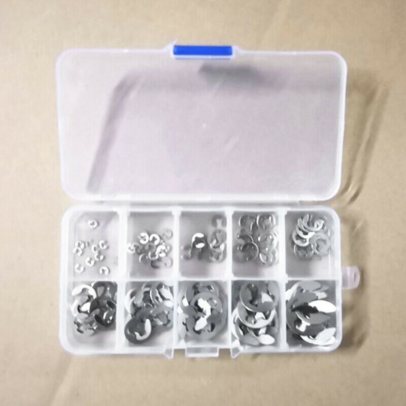 5X(120Pcs/Lot 304 Stainless Steel Stainless Steel E Clip Washer assortment H7G5)
