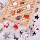 30pcs/lot Enamel Alloy Mixed Charms Pendant Jewelry DIY Craft Making Color Jâ„–[