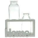 Tabletop Glass Terrarium for Hydroponics Plants Home Decor-White