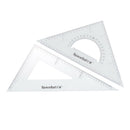 2x Plastic 30/60/45/90 Degree Geometry Triangle Ruler For  Drawing Math