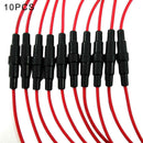 10pcs AGC 5 x 20mm 5x20 Fuse Holder Case In-Line Screw with 22AWG Wire C WDE