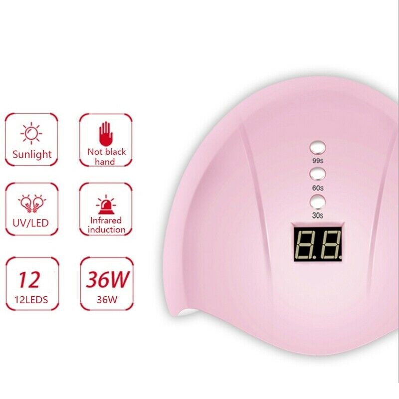 Mini 5B 36W 12Leds Led Nail Dryer Uv Lamp Light Nail Gel Phototherapy Machi V9R9