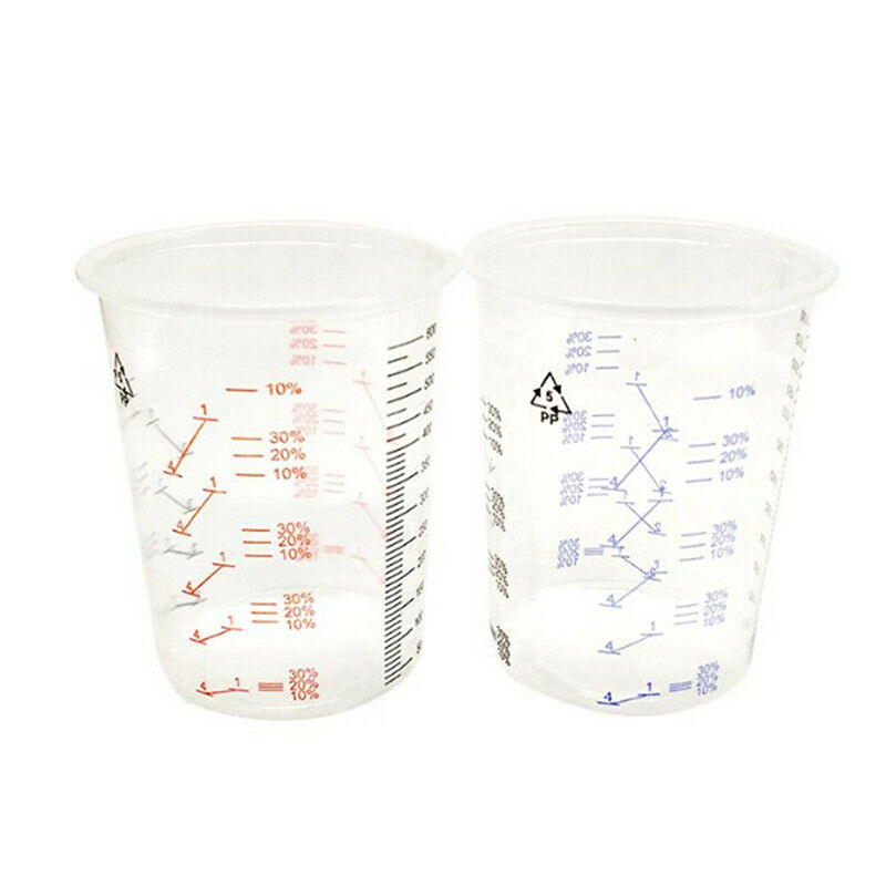 10Pcs 600ml Plastic Paint Mixing Cups Mixing Pot Paint Mixing Calibrated-y