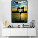 5D DIY Diamond Embroidery Cup Scenery Diamond Painting Cross Stitch Rhinest
