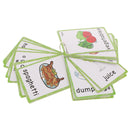 35Pcs Kids Durable Sight/Picture Word Flash Cards About Food for Ages