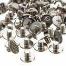 100PCS Nickel Binding Chicago Screws Nail Rivets Photo Album Leather Craft Parts