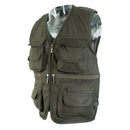 Men Fly Fishing Vest Multi-Pocket Vest Quick-Dry Jacket 3XL Light Army Green