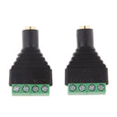 2 Pack 3.5mm (1/8'') Stereo TRRS Female Jack to AV 4-Screw Terminal Block Balun