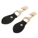2 Set PU Leather Toggle Closure Buttons with Metal Buckles for Jacket Duffle