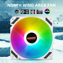 120mm PWM ARGB PC Chassis Case Fan Quiet 4 Pin RGB Cooling Fan for CPU Cooler