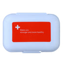 Portabe Multilayer 8 Compartment Pill Box Moistureproof Pill Holder Red
