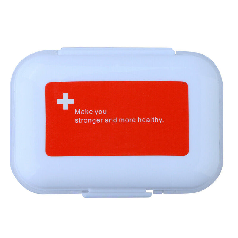 Portabe Multilayer 8 Compartment Pill Box Moistureproof Pill Holder Red