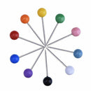 Map Tacks Push Pins Plastic Head with Steel Point, 4mm, 500 Pieces B5F7