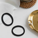 Lady Girls Black Nylon Wrapped Stretchy Rubber Hair Ties Bands 20PCS