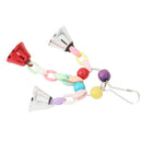 Parrot Bird Toys Metal Ring Bell Hanging Cage Toys For Parrot Squirrel Para V9E5
