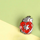 Hedgehog Pin Brooch Cartoon Cute Clothes Jacket Backpack Badges (Style 3)  A