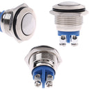 1Pc 16mm waterproof momentary metal push button switch round switc Bj