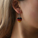 St. Leonhard Merchandise: Heart shaped earrings "Germany" (Earrings Germany I7C5