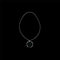 2Pcs Magic Ring and Chain Cool Magic Trick Props Metal Knot Ring On Chain 3c